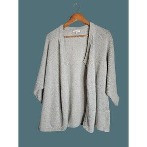 2/$35-Madewell Womens Gray Open Front Cardigan Sweater XS Soft Knit OVERSIZED